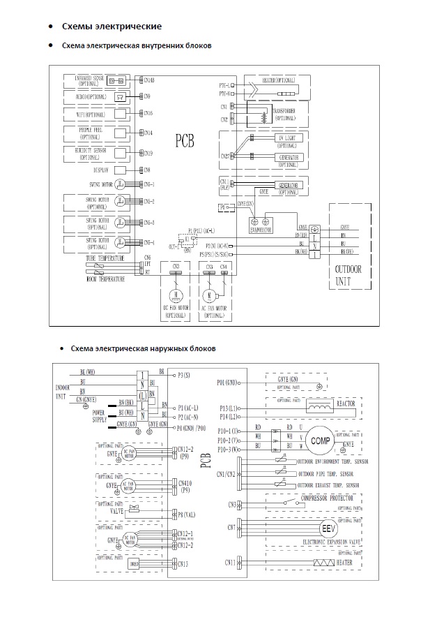 Схемы подключения сплит-системы Alfa